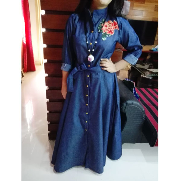Embroidered-Denim-Abaya-For-Women-2019-New-Design-Abaya..
