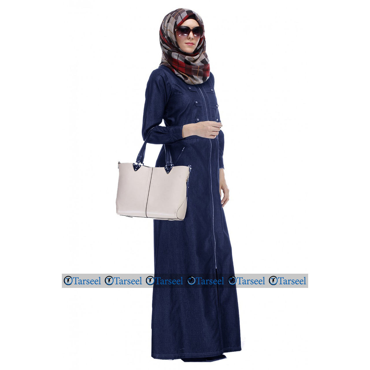 Buy-Front-Full-Zipper-Denim-Abaya-Fashion-Online-In-Pakistan