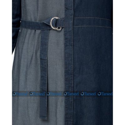 Reversible Denim Abaya Fashionable Abaya With Waist Belt.